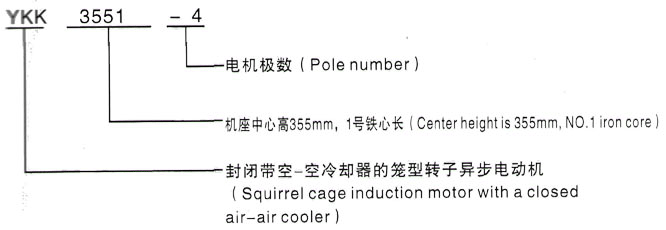 YKK系列(H355-1000)高压YJTFKK5602-2三相异步电机西安泰富西玛电机型号说明